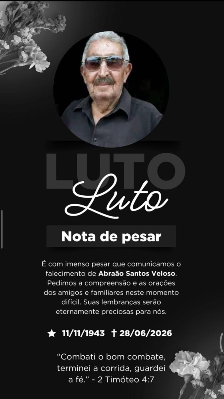 NOTA DE PESAR