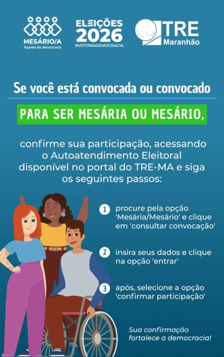 Eleições 2026: Confira se você foi convocado para a função de Mesário (a)